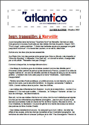 Jours tranquilles à Marseille