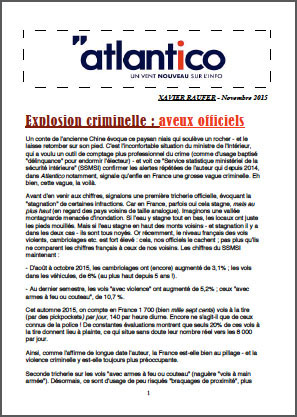 Explosion criminelle : aveux officiels