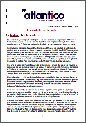 Deux articles sur la justice