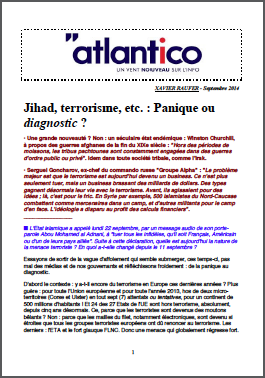 Jihad, terrorisme, etc. : Panique ou diagnostic ?