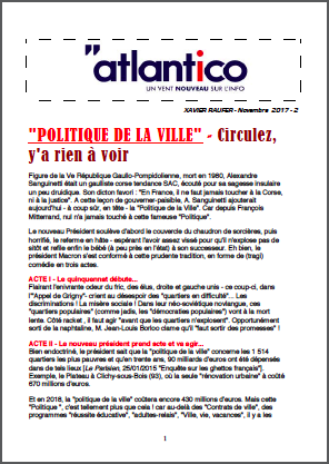 « POLITIQUE DE LA VILLE » – Circulez, y’a rien à voir