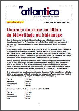 Chiffrage du crime en 2016 : du bidouillage au bidonnage