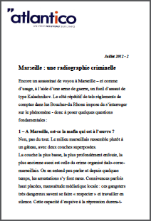 Marseille : une radiographie criminelle