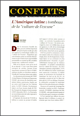 L’Amérique latine : tombeau de la « culture de l’excuse ».