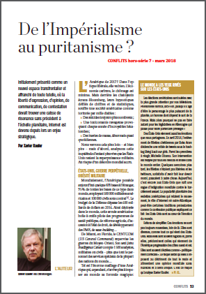 De l’Impérialisme au puritanisme ?