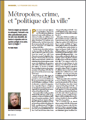 Métropoles, crime, et “politique de la ville”