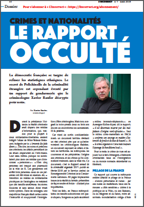 Crimes et nationalités, le rapport occulté