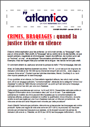 CRIMES, BRAQUAGES : quand la justice triche en silence