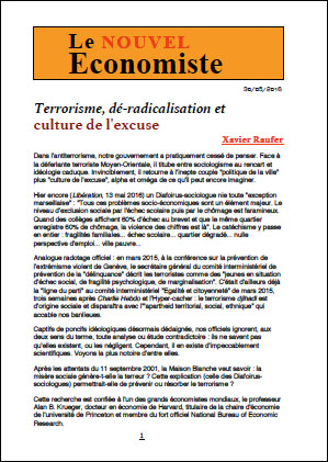 Terrorisme, dé-radicalisation et culture de l’excuse