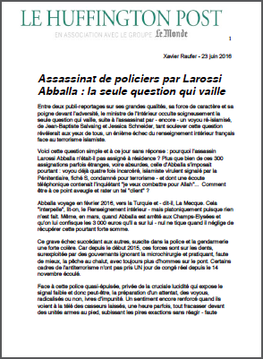 Assassinat de policiers par Larossi Abballa : la seule question qui vaille