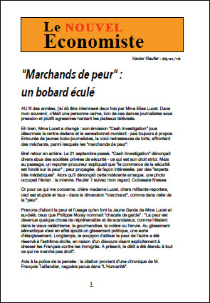 « Marchands de peur » : un bobard éculé