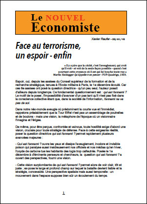 Face au terrorisme, un espoir – enfin