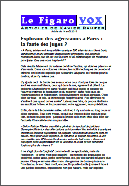 Explosion des agressions à Paris : la faute des juges ?