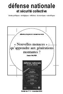 « Nouvelles Menaces » : qu’apprendre aux générations montantes ?