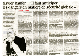 “Il faut anticiper les dangers en matière de sécurité globale”