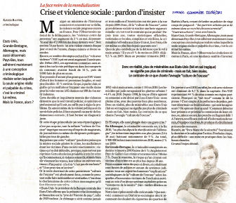 Crise et violence sociale : pardon d’insister