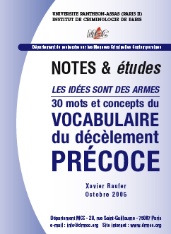 30 mots et concepts du vocabulaire du décèlement précoce