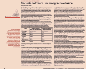 Sécurité en France : mensonges et confusion