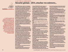 Sécurité globale : 2014, attachez vos ceintures…