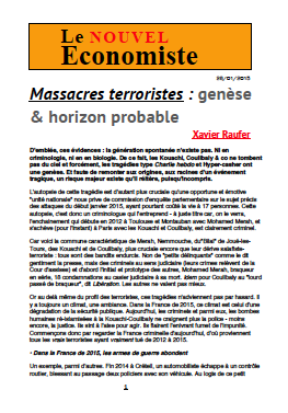 Massacres terroristes : genèse & horizon probable