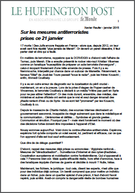 Sur les mesures antiterroristes prises ce 21 janvier