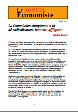 La Commission européenne et la dé-radicalisation : honteux, affligeant