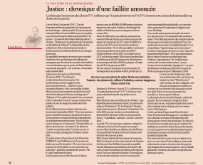 Justice : chronique d’une faillite annoncée