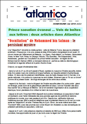 Prince saoudien évanoui … Vols de boîtes aux lettres : deux articles dans Atlantico