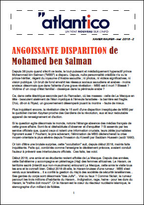ANGOISSANTE DISPARITION de Mohamed ben Salman