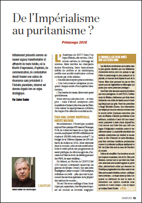 De l’Impérialisme au puritanisme ?