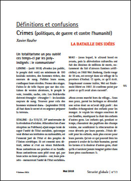 Définitions et confusions. Crimes (politiques, de guerre et contre l’humanité)