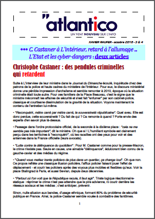 C. Castaner à L’intérieur, retard à l’allumage … L’Etat et les cyber-dangers : deux articles