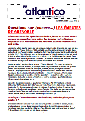 Questions sur (encore…) LES ÉMEUTES DE GRENOBLE