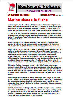 Marine chasse le facho