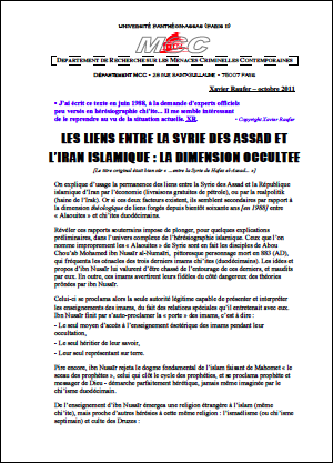 Les liens entre la Syrie des Assad et l’Iran islamique : La dimension occultée