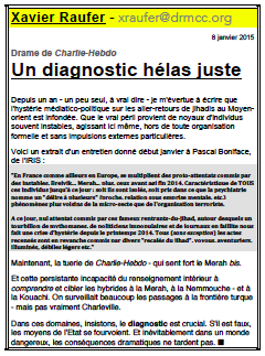 Drame de Charlie-Hebdo – Un diagnostic hélas juste