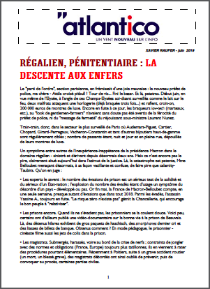 Régalien, pénitentiaire : la descente aux enfers