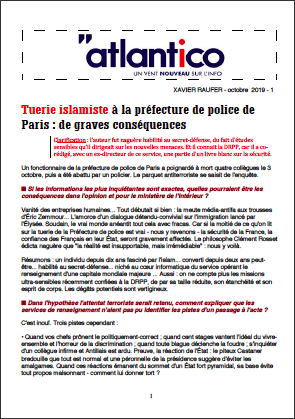 Tuerie islamiste à la préfecture de police de Paris : de graves conséquences