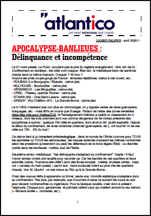 APOCALYPSE-BANLIEUES : Délinquance et incompétence