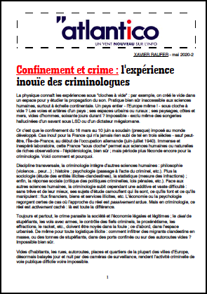 Confinement et crime : l’expérience inouïe des criminologues