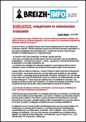 BANLIEUES, compétence et colonisation criminelle