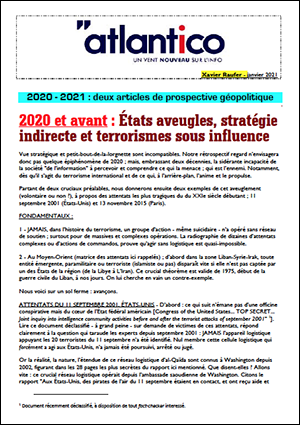 2020 – 2021 : deux articles de prospective géopolitique