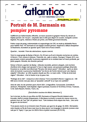 Portrait de M. Darmanin en pompier pyromane