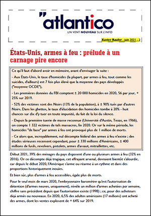 États-Unis, armes à feu : prélude à un carnage pire encore