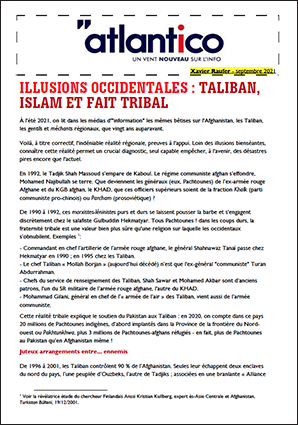 ILLUSIONS OCCIDENTALES : TALIBAN, ISLAM ET FAIT TRIBAL