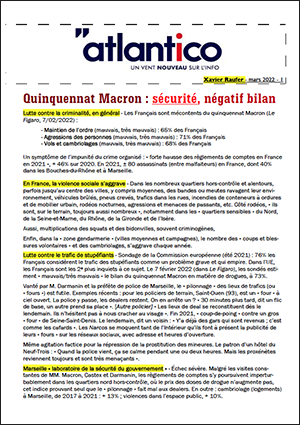 Quinquennat Macron : sécurité, négatif bilan