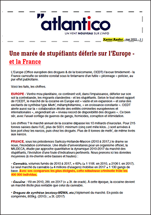 Une marée de stupéfiants déferle sur l’Europe – et la France