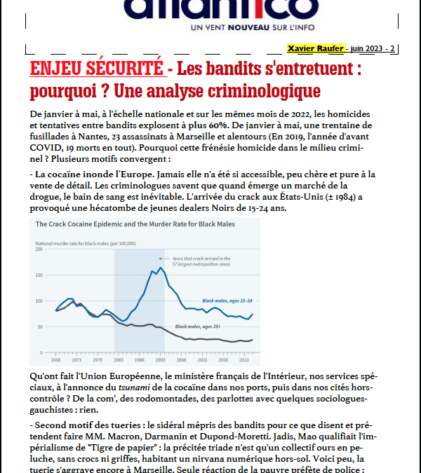 ENJEU SÉCURITÉ – Les bandits s’entretuent : pourquoi ? Une analyse criminologique