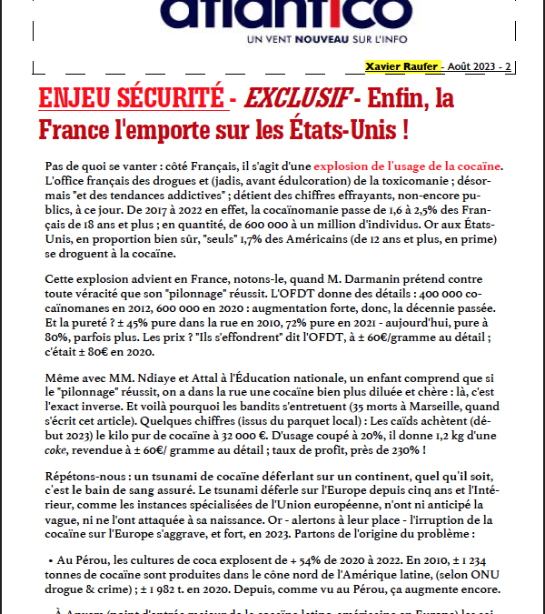 ENJEU SÉCURITÉ – EXCLUSIF – Enfin, la France l’emporte sur les États-Unis !