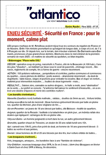ENJEU SÉCURITÉ – Sécurité en France : pour le moment, calme plat